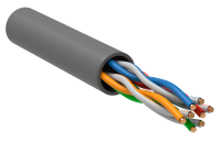 Витая пара ITK U/UTP, Cat.5E, 4х2х24 AWG, solid, PVC, 305 м, серый