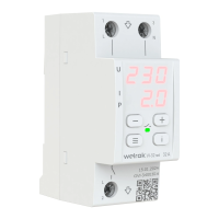Реле напряжения с контролем тока Welrok VI-32-RED L+N 32А диапазон контроля 120-280 В