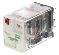 Реле промежуточное Schneider Electric Harmony RXM-4L, 230 В AC, 4C/O, 3 А, с индикацией