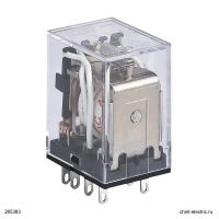 Реле промежуточное CHINT JZX-22F(D), 4 перекидных, LED, 3 А, 230 В AC