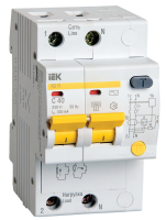 Дифавтомат IEK АД12, 2P, С40, 4.5 кА, 100 мА, тип AC