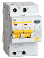 Дифавтомат IEK АД12, 2P, С63, 4.5 кА, 30 мА, тип AC