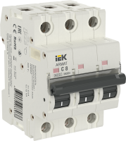 Автоматический выключатель M06N 3P C 8А 6кА ARMAT IEK