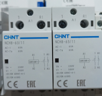Контактор модульный NCH8-63/11 2Р 63A АС-7 1NO+1NC Uупр=230VAC CHINT