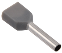 Наконечник двойной НШВИ2 0.75-10 под провод 0.75мм2 (100шт/упаковка) серый GENERICA