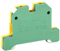 Зажим наборный ЗНИ-4PEN 4мм2 (JXB-земля) 600/440V AC/DC IEK
