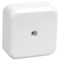 Коробка распаячная IEK КМ41205-01 HF, 50х50х20 мм, для открытой проводки, белая, IP40