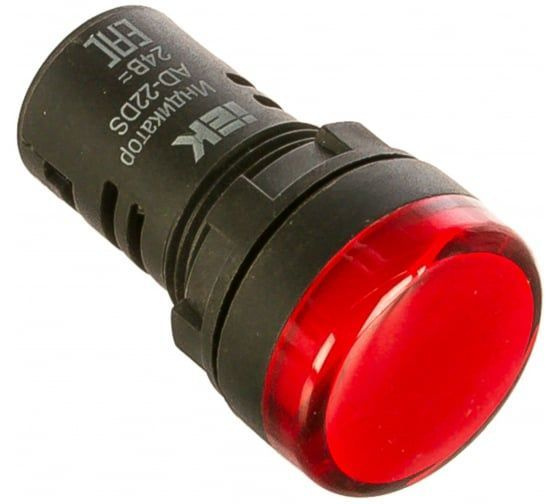 Лампа светосигнальная AD22DS(LED) 24V AC/DC красный d22мм IP54 IEK — фото, характеристики
