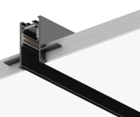 Шинопровод LEDAR M-TRACK, 2 метра, встраиваемый, для натяжных потолков, черный