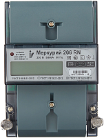 Счетчик однофазный многотарифный Меркурий 206 RN, 230 В, 60 А, оптопорт, RS485