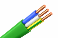 Кабель силовой ВВГнг, 3х2.5 мм², 1 кВ, ГОСТ, зеленый, Harmony Cable