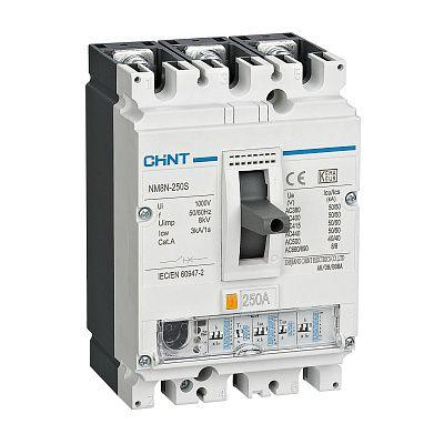 Автоматический выключатель силовой CHINT NM8N-250S EN, 3P, 100 А, 50 кА, электронный расцепитель — фото, характеристики