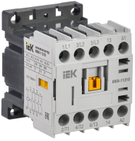 Миниконтактор IEK МКИ-11210, 3P, 12 А, 5.5 кВт, AC-3, катушка 110 В AC, 1NO
