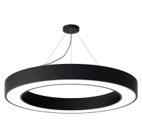 Светильник подвесной LED LEDAR XO полый круг, 36 Вт, 6500 K, опал, 500х100х70 мм, черный