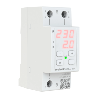 Реле напряжения с контролем тока Welrok VI-50-RED L+N 50А диапазон контроля 120-280 В