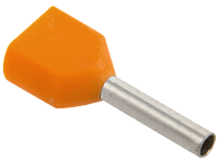 Наконечник двойной НШВИ(2) 0.5-8 под провод 0.5мм2 (100шт/упаковка) оранжевый IEK