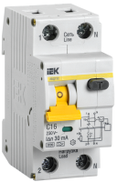 Дифавтомат IEK АВДТ32, L+N, C16, 6 кА, 30 мА, тип A