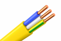 Кабель силовой ВВГнг, 3х2.5 мм², 1 кВ, ГОСТ, желтый, Harmony Cable