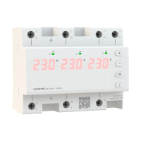 Реле напряжения трехфазное Welrok D6-50-RED 3Р+N 50А диапазон контроля 100-280 В