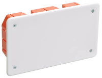 Коробка распаячная IEK КМ41006, 172x96x45 мм, для скрытой проводки, безгалогенная (HF), с крышкой