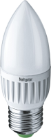 Лампа LED Navigator NLL-C37-5-230-4K-E27-FR, 5 Вт, 230 В, 4000 К, Е27, свеча