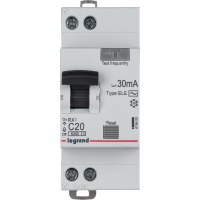 АВДТ Legrand RX3, 1P+N, С20, 4.5 кА, 30 мА, тип АС