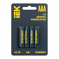 Аккумулятор IEK GREEN, Ni-MH AAA, 1100 мАч, 4 шт/блистер