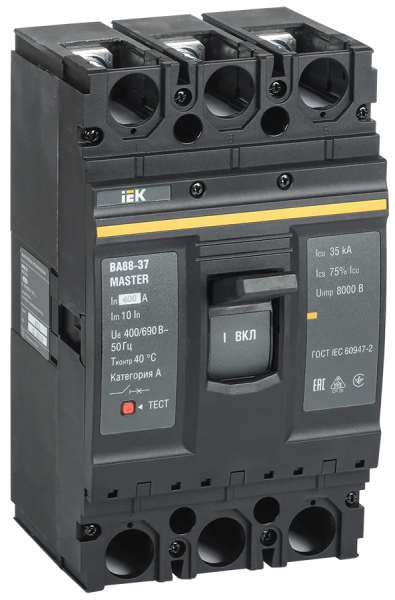 Автоматический выключатель IEK MASTER ВА88-37, 3P, 400 А, 35 кА, 690 В — фото, характеристики