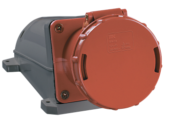 Розетка стационарная силовая IEK ССИ-134, 3Р+РЕ, 63 А, 400 В (6 ч), IP54