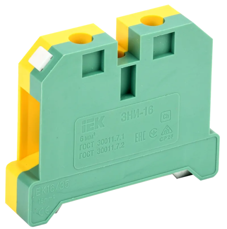 Зажим наборный ЗНИ-16PEN 16мм2 (JXB-земля) 600/440V AC/DC IEK — фото, характеристики