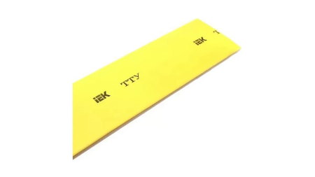Трубка термоусадочная IEK ТТУнг-LS, 50/25 мм, 0.66 кВ, желтая, 1 м — фото, характеристики