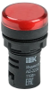 Лампа светосигнальная AD16DS(LED) 24V AC/DC красный d16мм IP54 IEK