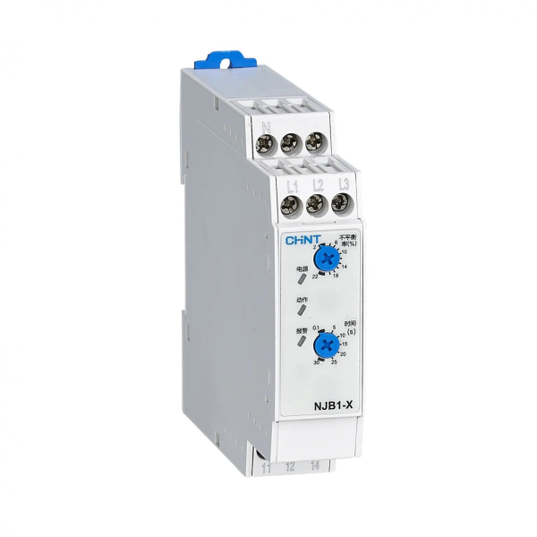 Реле контроля фаз NJB1-X 3L+N 3А Uконтр=220-277VAC 1SPDT регулируемое CHINT — фото, характеристики