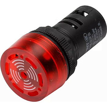 Сигнализатор свето-звуковой ND16-22FS Φ22 мм красный LED АС220В CHINT