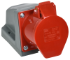 Розетка силовая стационарная IEK ССИ-114, 3P+PE, 16 А, 400 В (6 ч), IP44