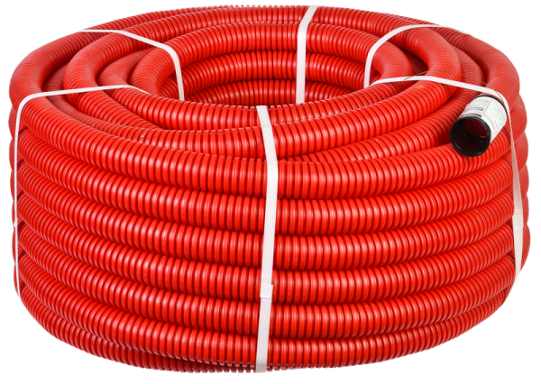 Труба гофрированная двустенная ПНД IEK Elasta, Ø 160 мм, красная (35 м)
