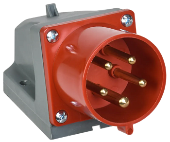 Вилка силовая стационарная IEK ССИ-525, 3Р+РЕ+N, 32 А, 400 В, IP44