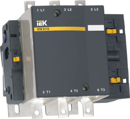 Контактор IEK КТИ-5115, 3Р, 115 А, 55 кВт, АС-3, катушка 400 В АС, 1NO — фото, характеристики
