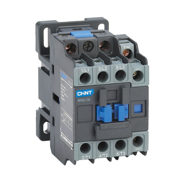 Контактор CHINT NXC-16, 3Р, 16 A, 7.5 кВт (АС3), катушка 230 В АС, 1NO+1NC — фото, характеристики