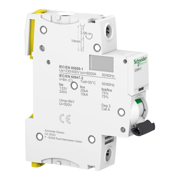 Автоматический выключатель Schneider Acti9 iC60N,1P, 32 A, 6 кА, C — фото, характеристики