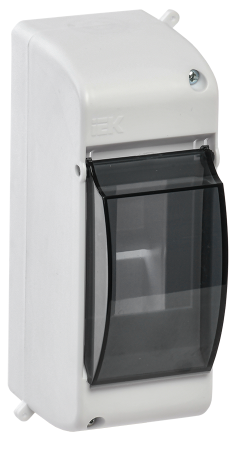 Корпус щита пластиковый IEK KREPTA3 КМПн 2/2, пломбируемый, навесной, прозрачная дверь, белый, IP30 — фото, характеристики
