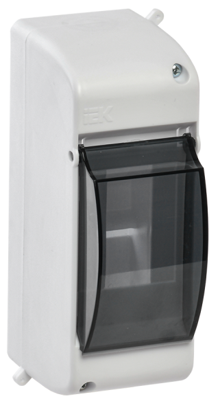 Корпус щита пластиковый IEK KREPTA3 КМПн 2/2, пломбируемый, навесной, прозрачная дверь, белый, IP30 — фото, характеристики