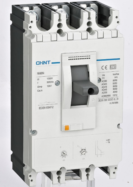 Автоматический выключатель силовой CHINT NM8N-125S, 3P, 125 А, 50 кА, 690 В, регулируемый расцепитель — фото, характеристики