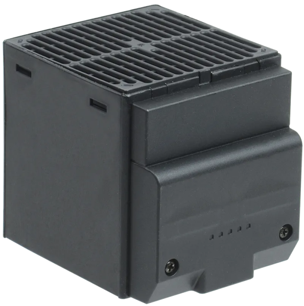 Обогреватель на DIN-рейку в корпусе 400Вт 230V AC/DC встроенный вентилятор IP20 IEK — фото, характеристики