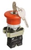 Кнопка грибковая IEK LAY5-BS142 с ключом, 1NC, красная, IP40 — фото, характеристики