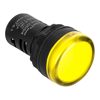 Лампа светосигнальная ND16-22DS/2 24V AC/DC d22мм желтый IP40 CHINT