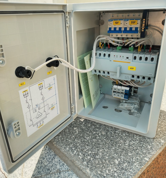 Щит аварийного переключения ЩАВР8502-14S121 50А 6кА 400V схема 2-1 моноблок IP54 — фото, характеристики