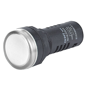 Лампа светосигнальная ND16-22D/2 230V AC/DC d22мм белый IP40 CHINT
