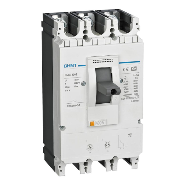 Автоматический выключатель CHINT NM8N-400S TM, 3P, 400 A, 50 kA, 690 В, регулируемый расцепитель — фото, характеристики