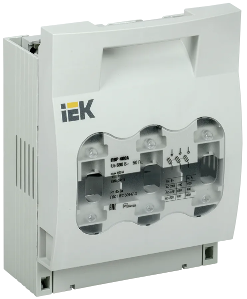 Предохранитель-выключатель-разъединитель ПВР-250А 3Р 690V (габарит 1) IP30 IEK
